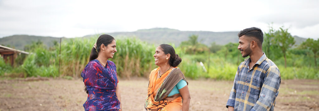 Farmers in a field in India